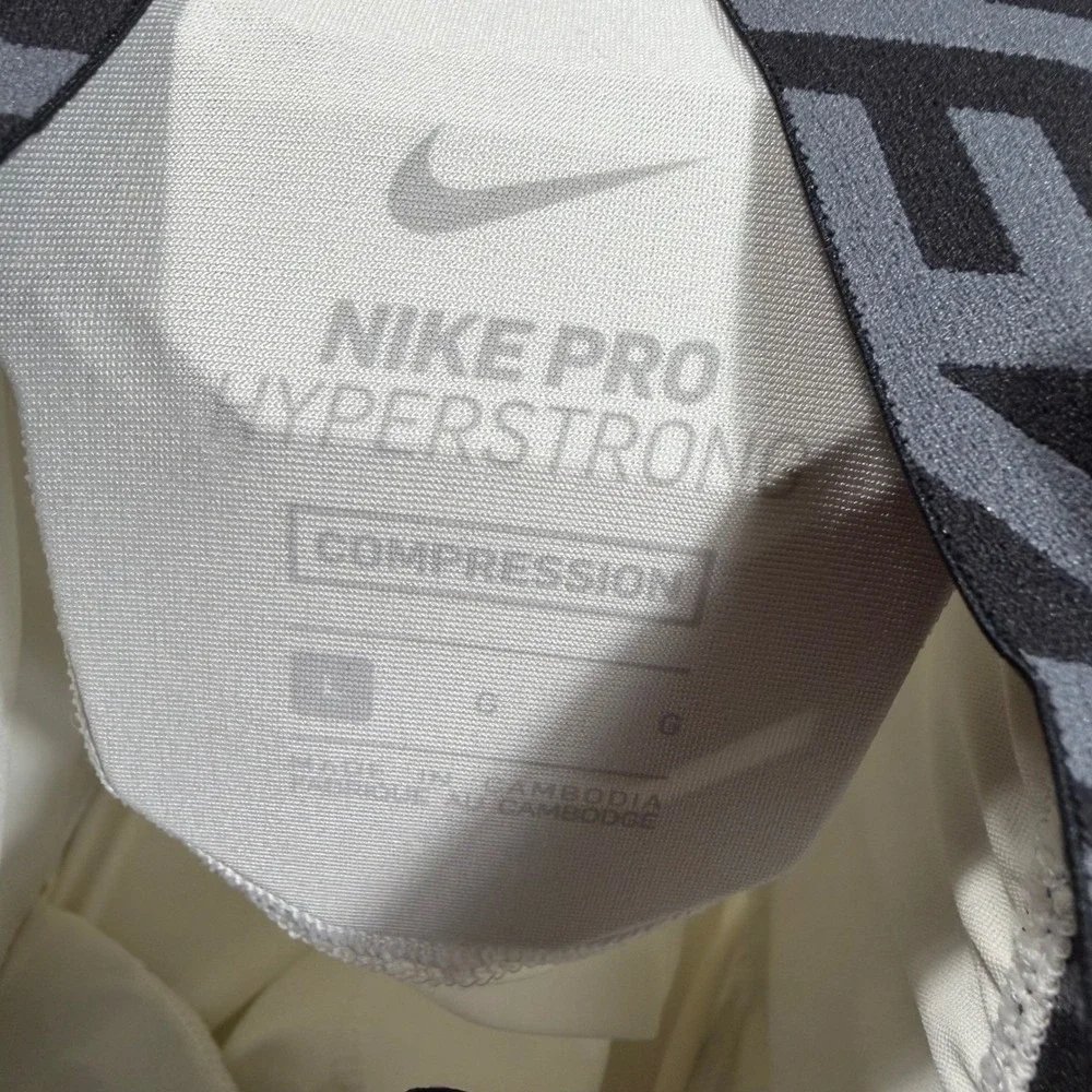 Nike Pro Hyperstrong Padded Shorts Kids L White Camo Athletic Impact EUC